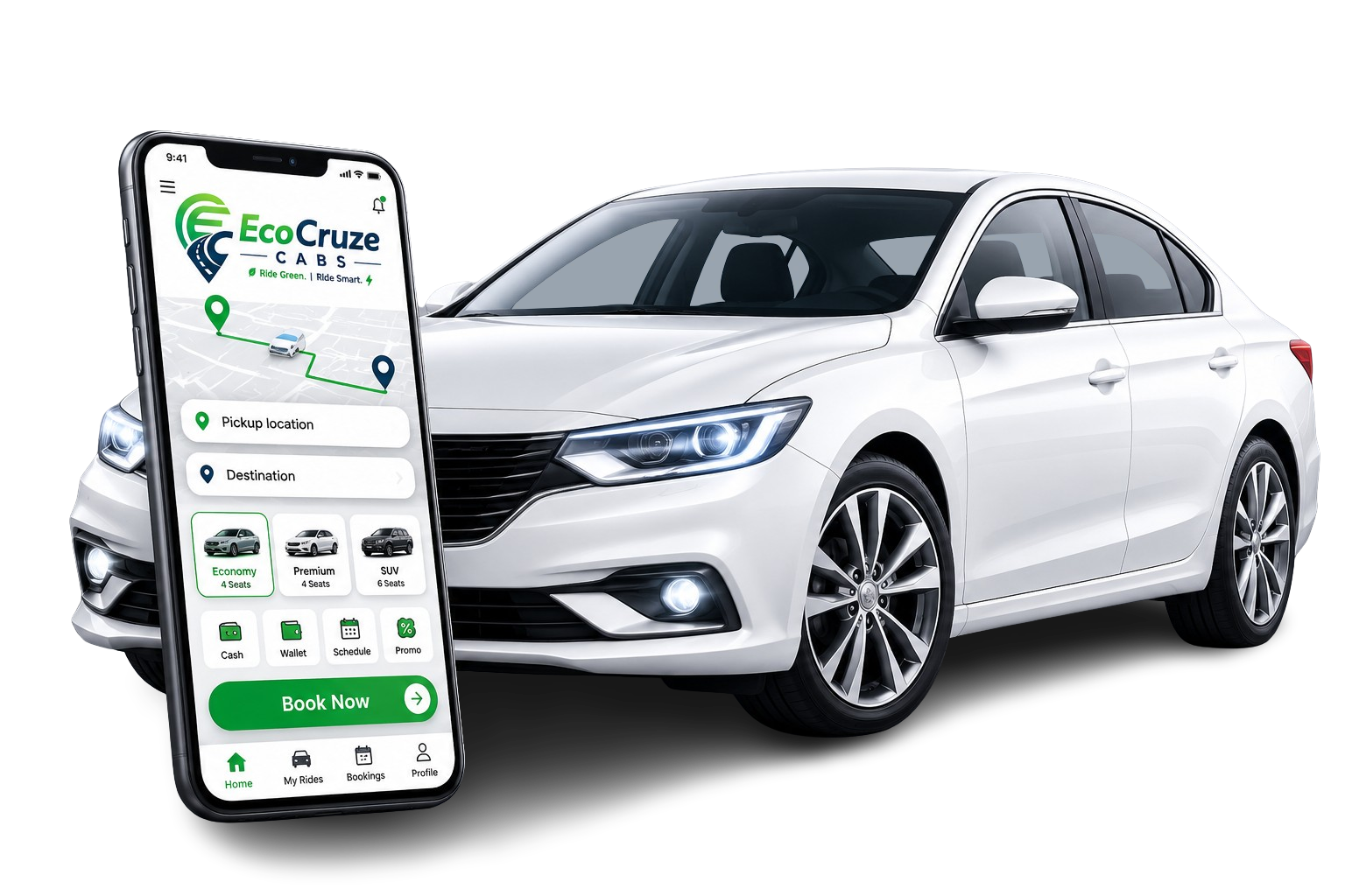 EcoCruze App with Car